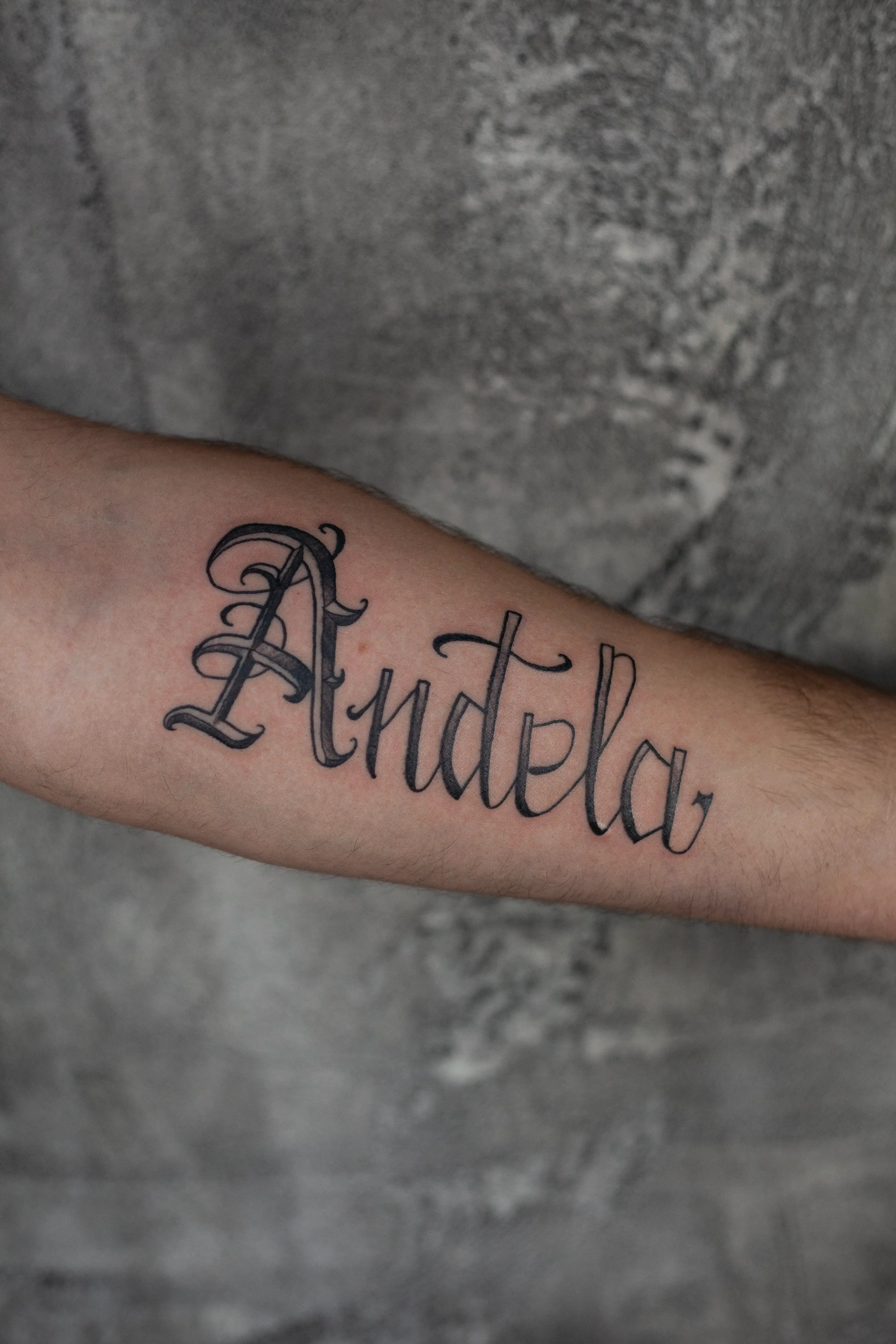 Tetovaža ANĐELA - Lettering rad Eternal Art studio